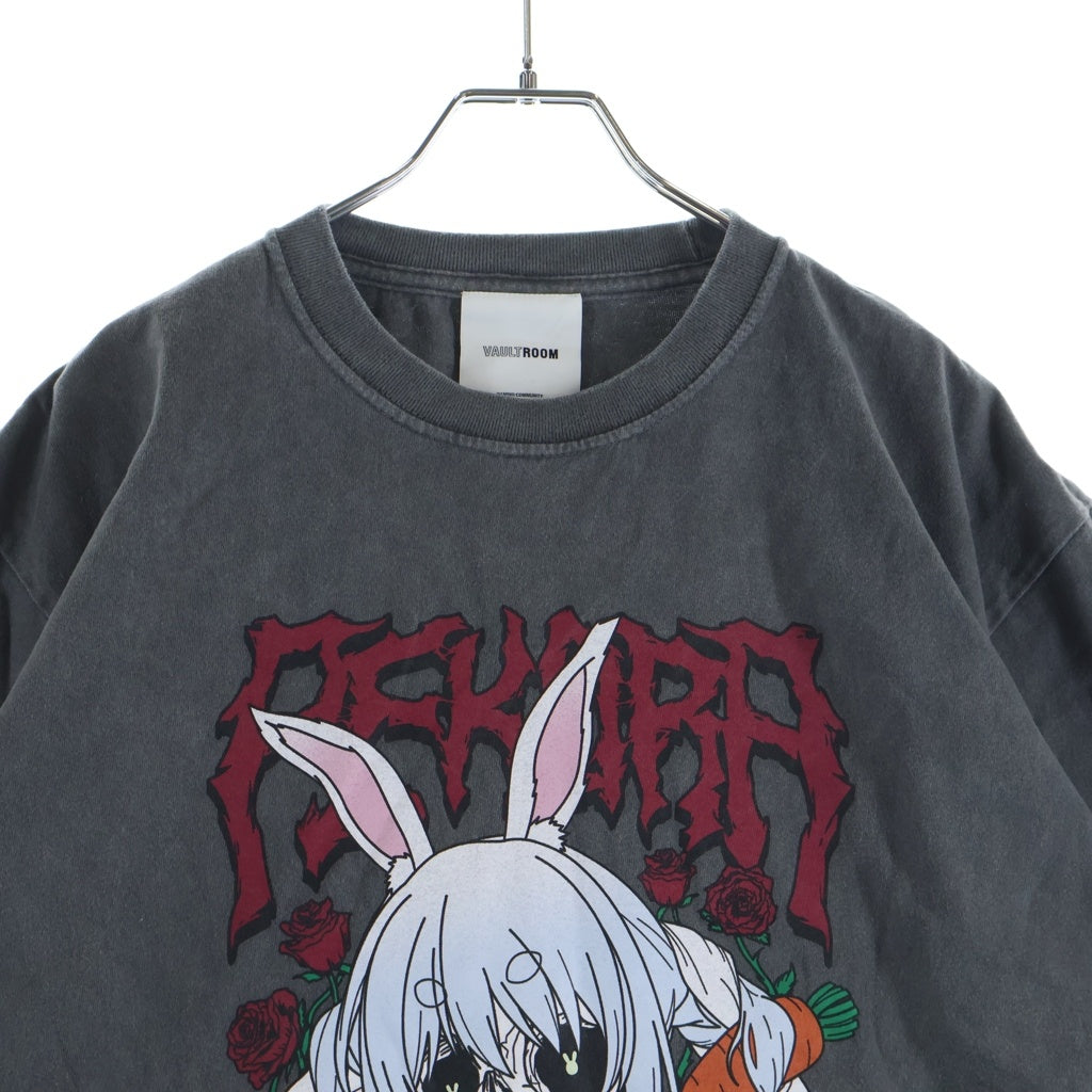 VAULTROOM(ボルトルーム) x兎田ぺこら Skull Pekora Tee Tシャツ グレー