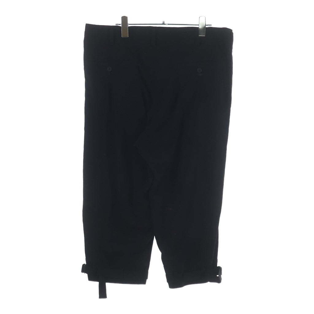 Yohji Yamamoto POUR HOMME(ヨウジヤマモト プールオム) TA TUXEDO BELTED HEM CUFFS PANTS タキシード ベルテッド ヘム カフス パンツ ブラック HP-P48-500