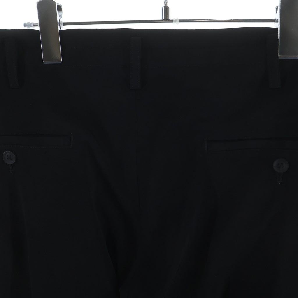 Yohji Yamamoto POUR HOMME(ヨウジヤマモト プールオム) TA TUXEDO BELTED HEM CUFFS PANTS タキシード ベルテッド ヘム カフス パンツ ブラック HP-P48-500