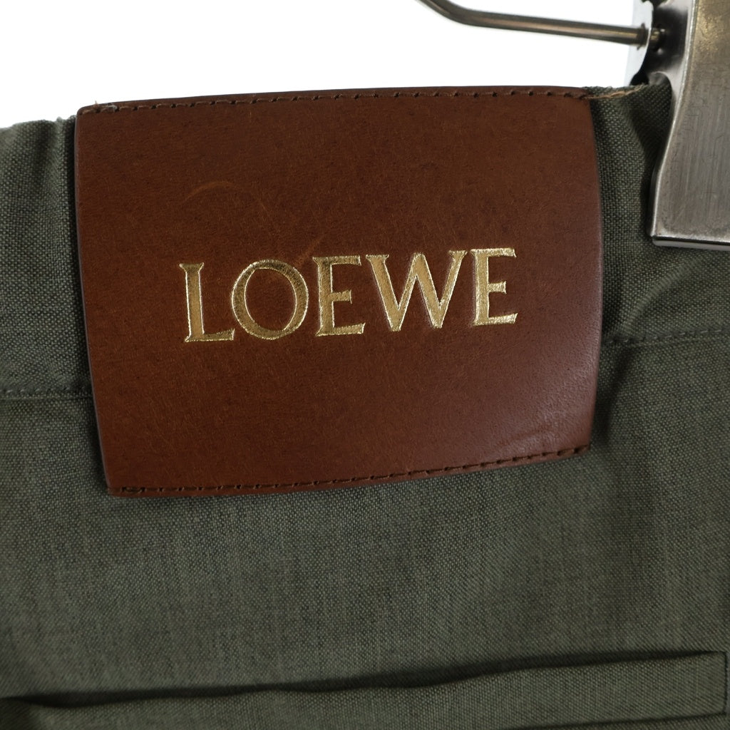 LOEWE(ロエベ) ドローストリング トラウザーズ ウール H526Y04WI2 カーキ