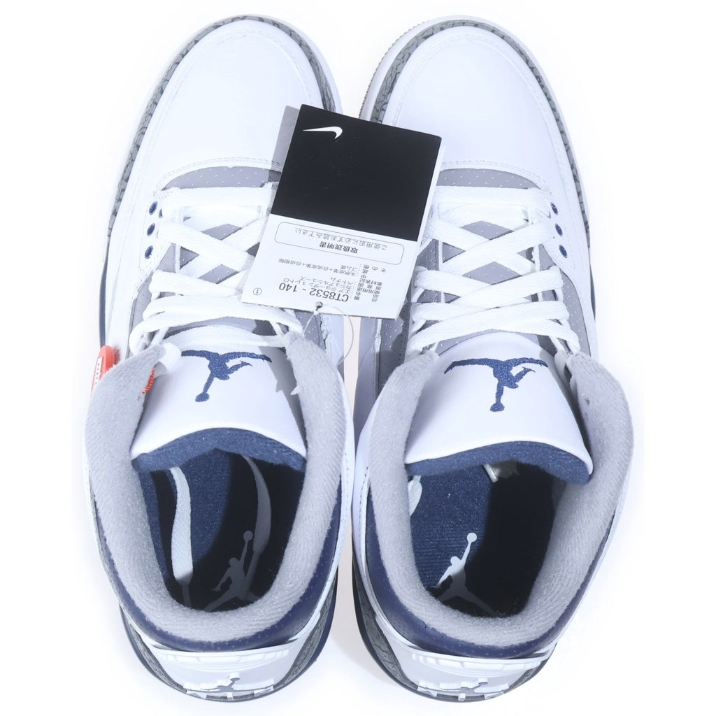 NIKE(ナイキ) AIR JORDAN 3 RETRO TRUE BLUE AND COPPER CT8532-140 エアジョーダン3 レトロ ミッドカットスニーカー ミッドナイトネイビー US8.5/26.5cm
