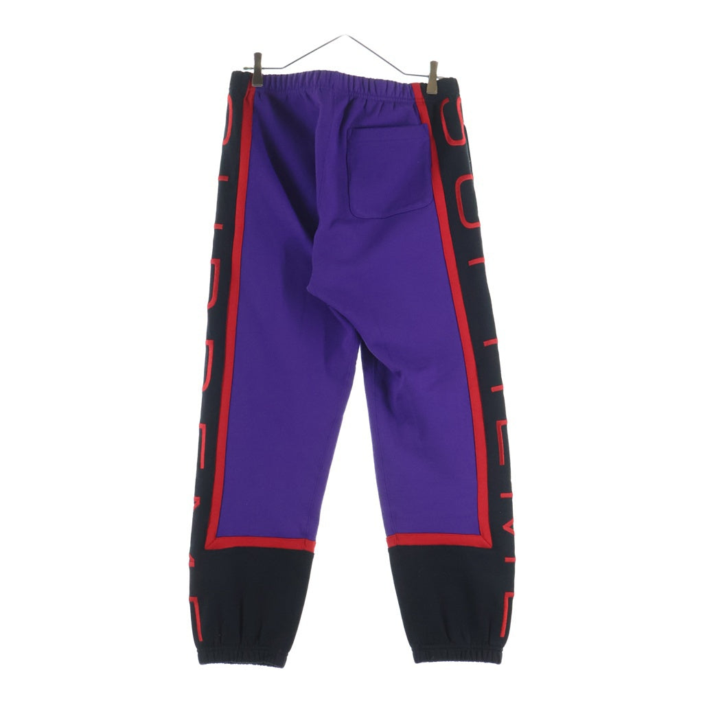 SUPREME(シュプリーム) 21SS パネルスクリプト スウェットパンツ パープル/ブラック