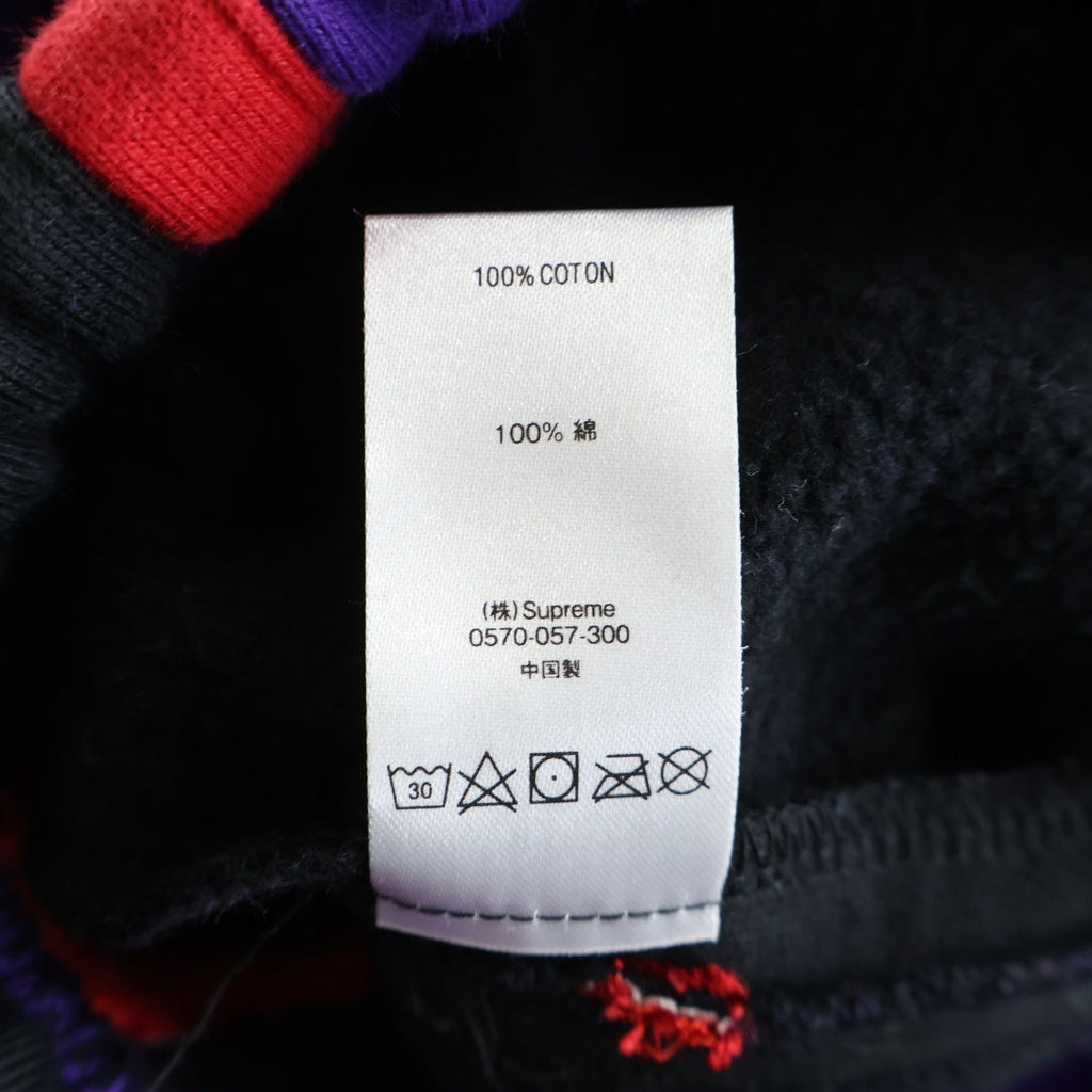 SUPREME(シュプリーム) 21SS パネルスクリプト スウェットパンツ パープル/ブラック