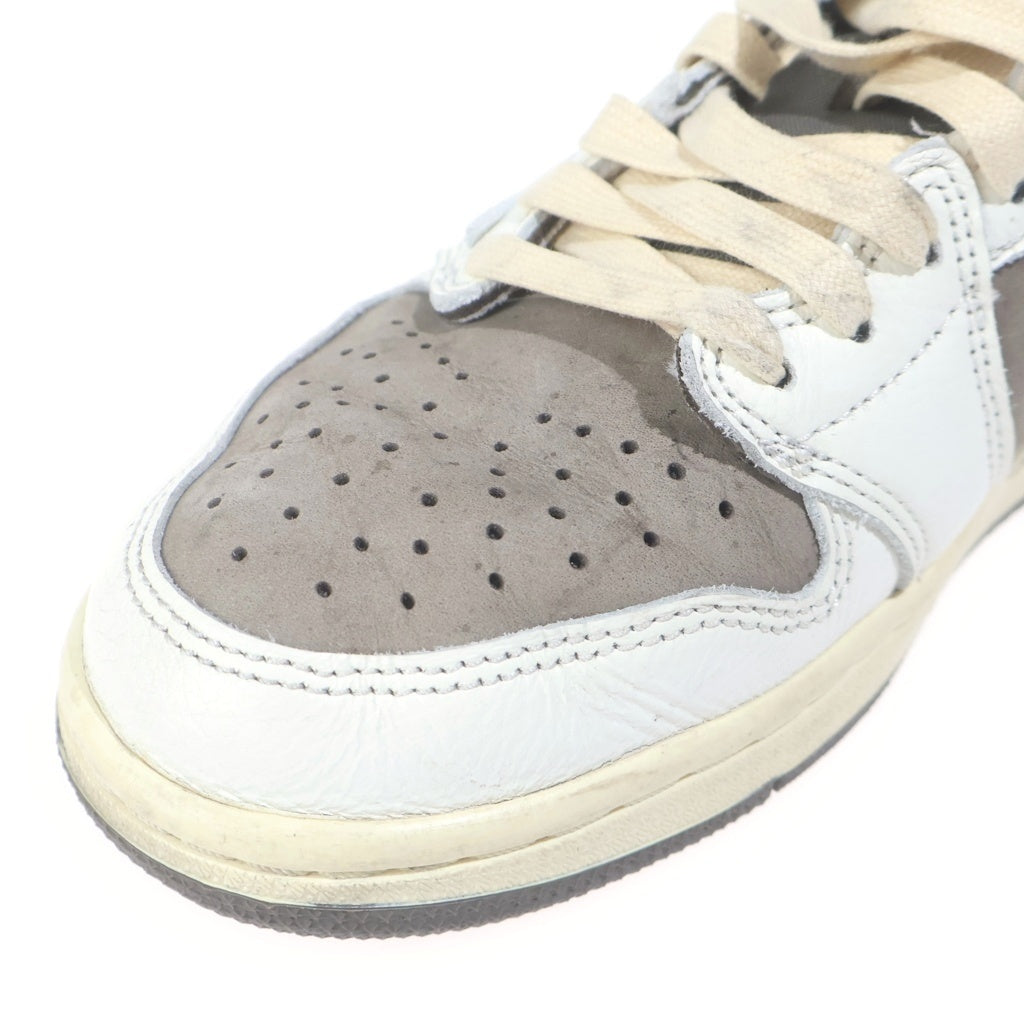 NIKE(ナイキ) ×TRAVIS SCOTT AIR JORDAN 1 LOW REVERSE MOCHA トラヴィススコット エアジョーダン1 リバースモカ ローカットスニーカー US7/25.0cm DM7866-162