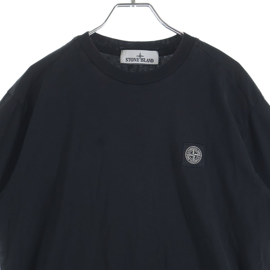 STONE ISLAND(ストーンアイランド) ワンポイント コンパス ロゴ Tシャツ トップス カットソー ブラック 801524113