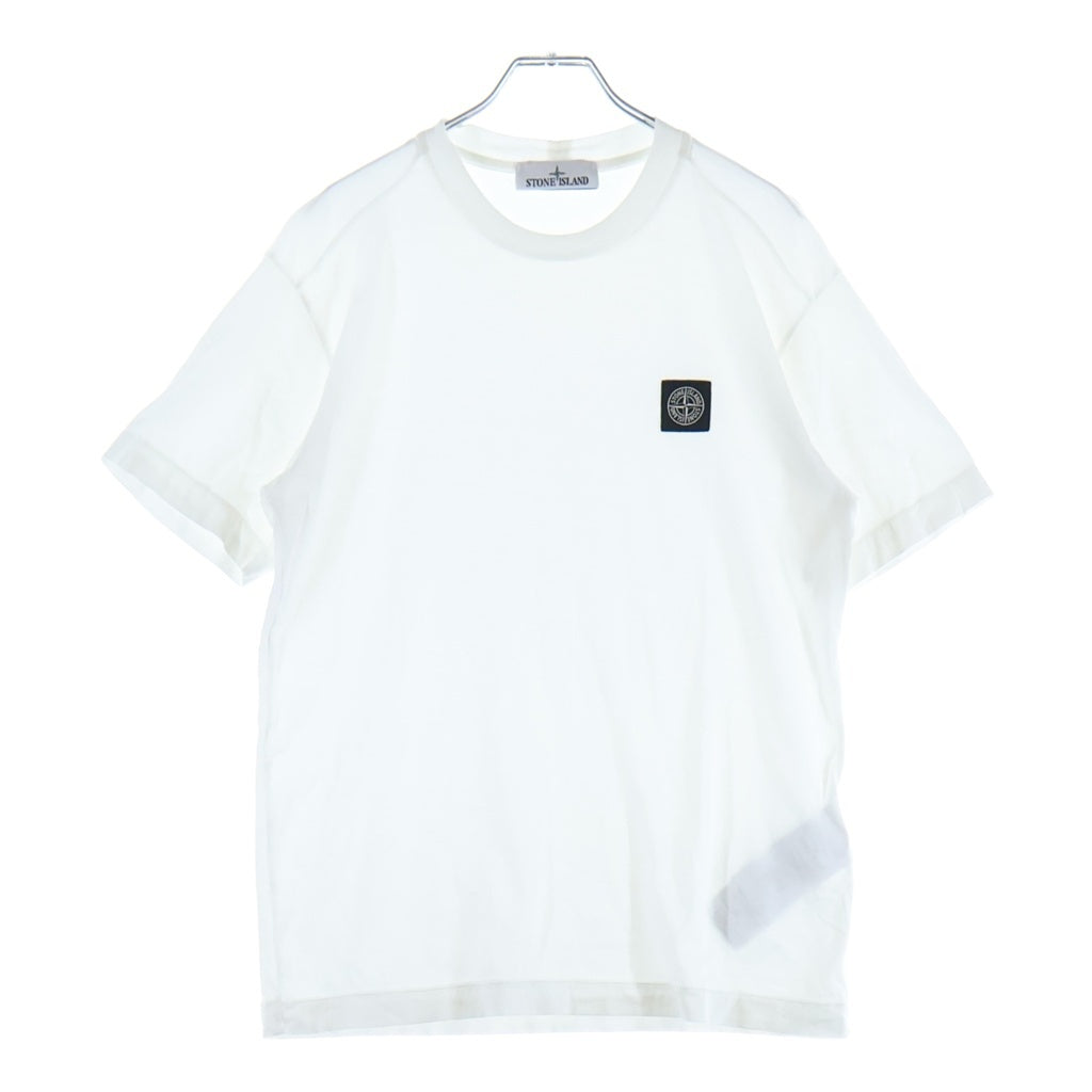 STONE ISLAND(ストーンアイランド) ワンポイント コンパス ロゴ Tシャツ トップス カットソー ホワイト K1S152100039S0013