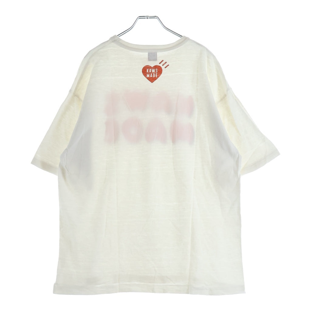 HUMAN MADE(ヒューマンメイド) ×KAWS フロントロゴ 半袖Tシャツ カットソー ホワイト
