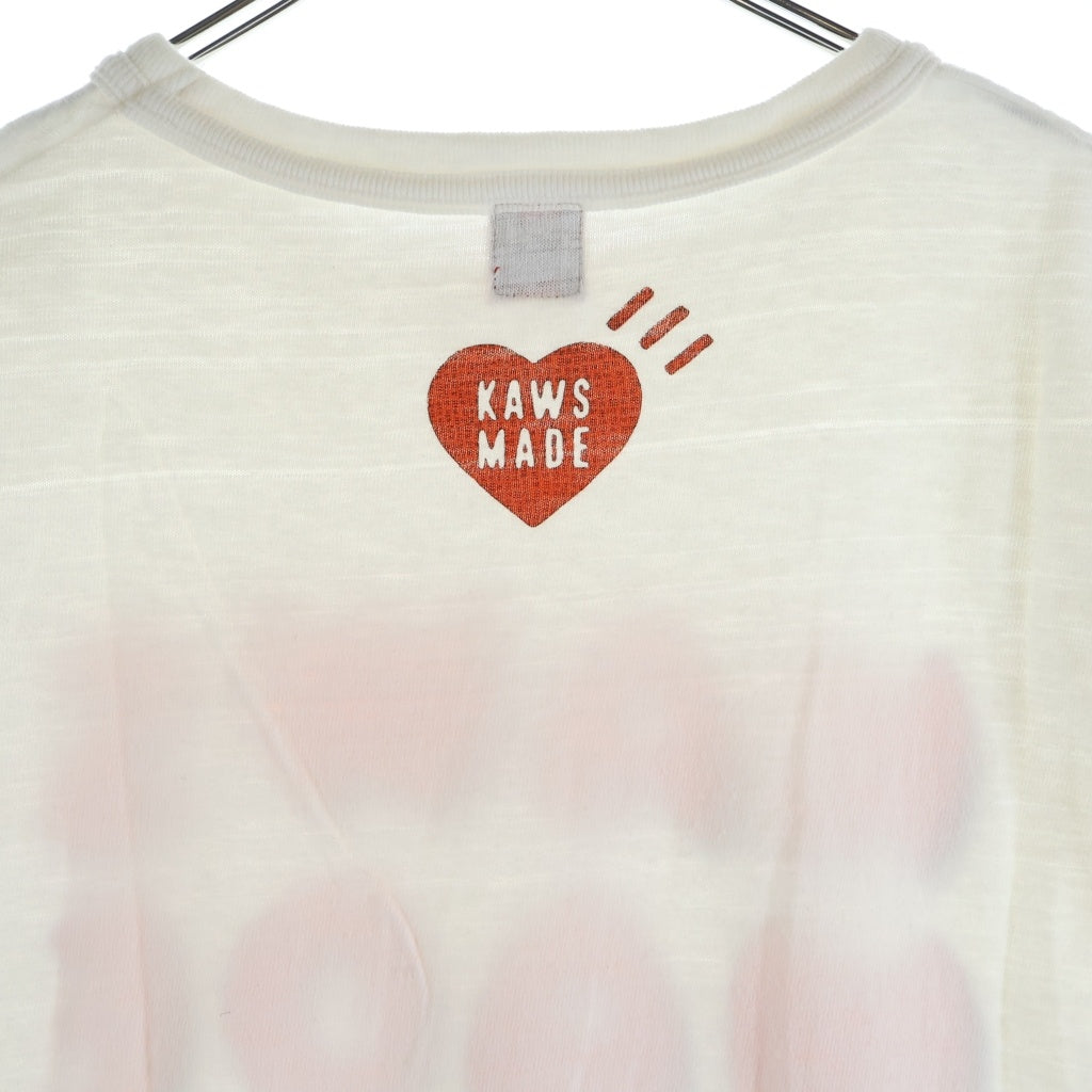 HUMAN MADE(ヒューマンメイド) ×KAWS フロントロゴ 半袖Tシャツ カットソー ホワイト