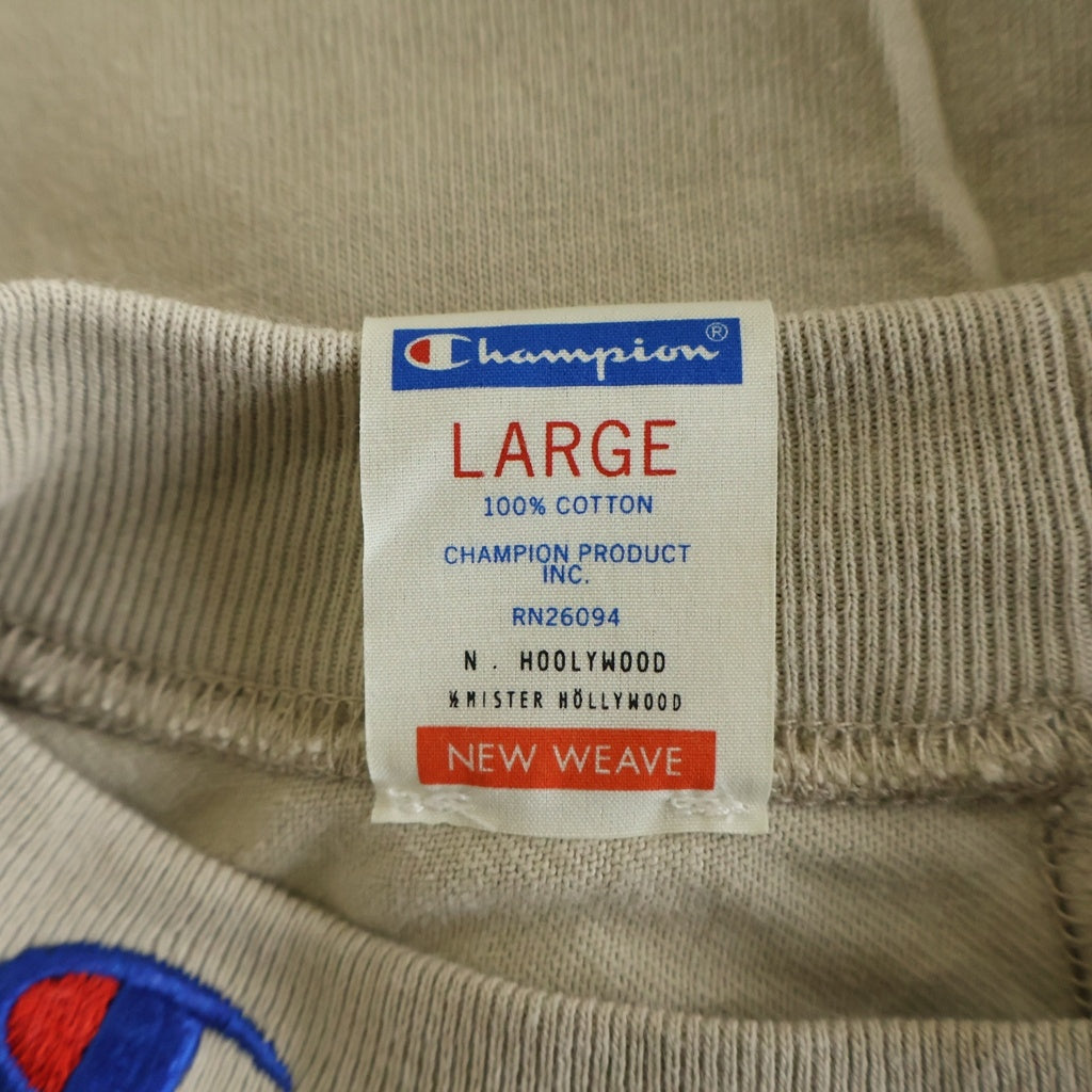 CHAMPION(チャンピオン) xN.HOOLYWOOD ネックロゴ 半袖Tシャツ コットン C8-Z345 ベージュ