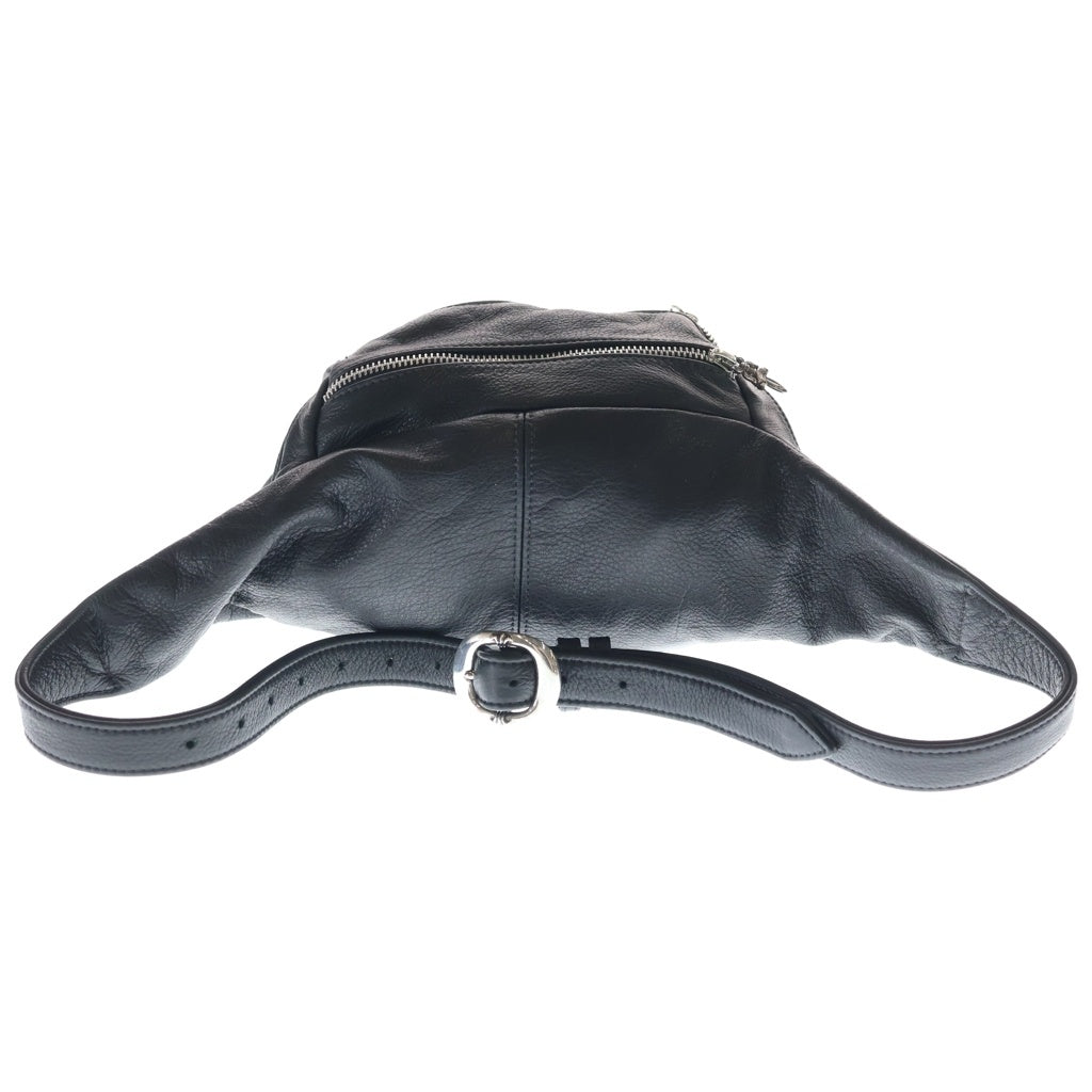 CHROME HEARTS(クロムハーツ) SNAT PACK MINI スナットパックミニ ダガージップ ガンスリンガーベルト レザーウエストバッグ ブラック レディース