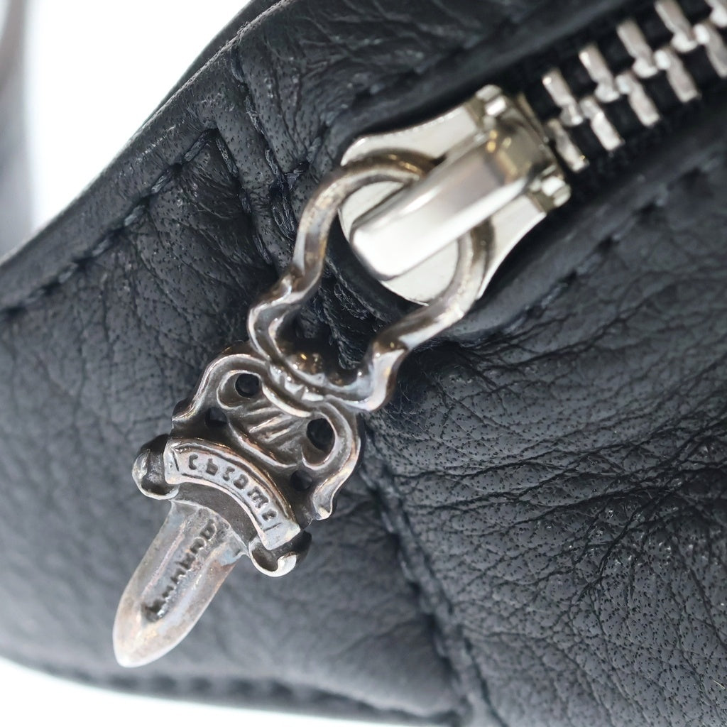 CHROME HEARTS(クロムハーツ) SNAT PACK MINI スナットパックミニ ダガージップ ガンスリンガーベルト レザーウエストバッグ ブラック レディース