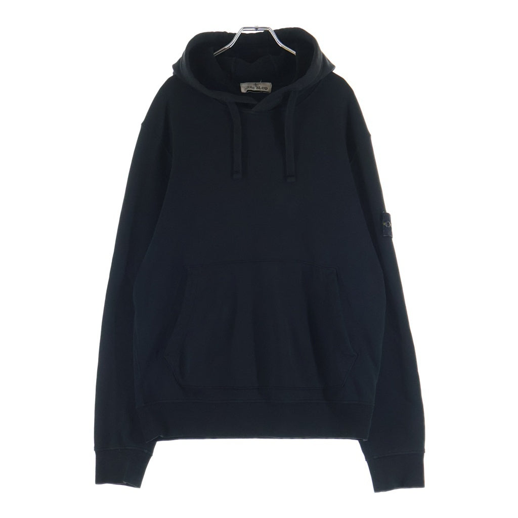 STONE ISLAND(ストーンアイランド) ガーメントダイ プルオーバー スウェットパーカー フーディ ブラック ブラック