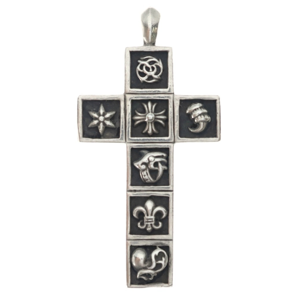 CHROME HEARTS(クロムハーツ) FRMD CRS マルチフレームドクロス ペンダント シルバーネックレストップ