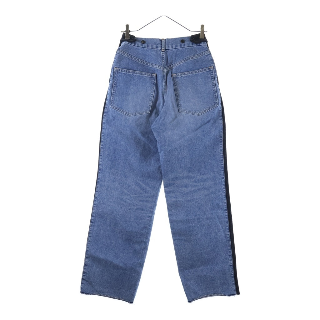 INSCRIRE(アンスクリア) ×6(ROKU) BEAUTY & YOUTH UNITED ARROWS 21AW Combined Two Pants 121AW-PT105 デニム切り替え ウール パンツ グレー