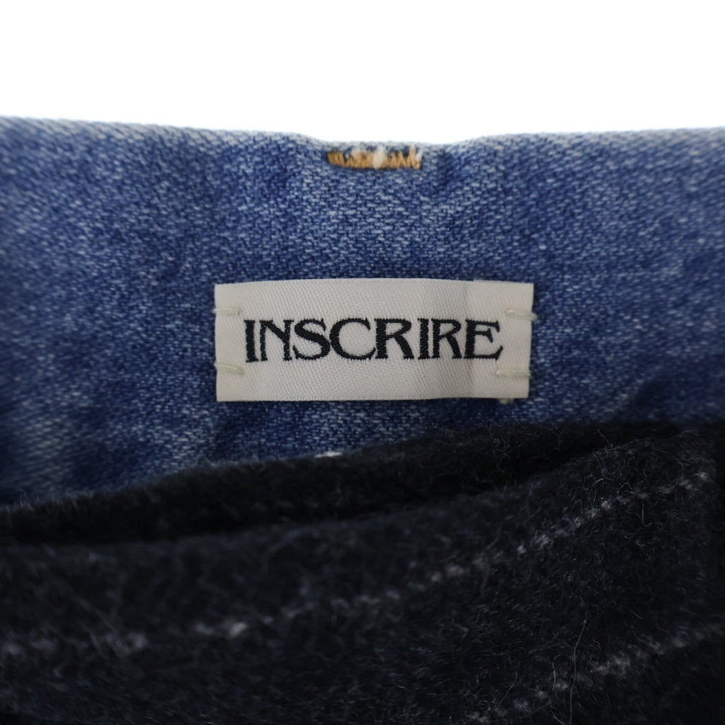 INSCRIRE(アンスクリア) ×6(ROKU) BEAUTY & YOUTH UNITED ARROWS 21AW Combined Two Pants 121AW-PT105 デニム切り替え ウール パンツ グレー