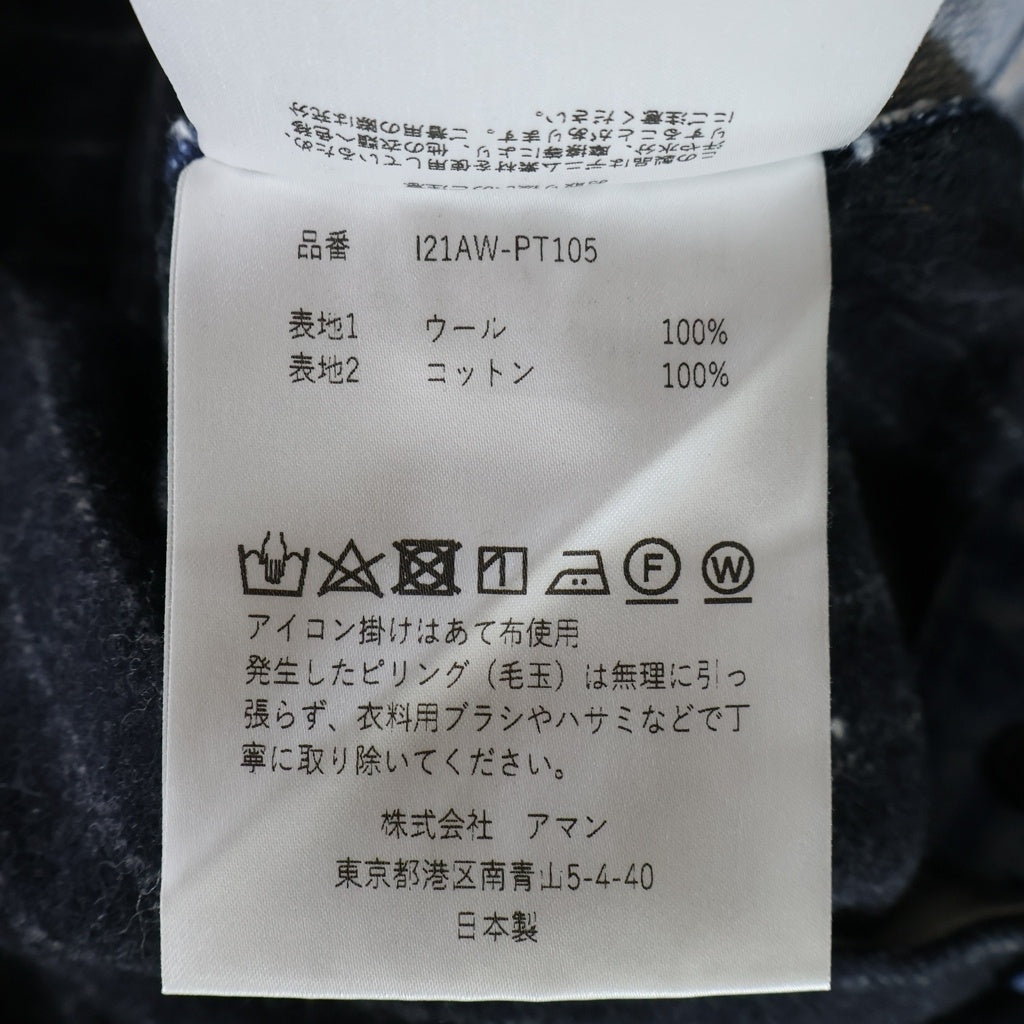 INSCRIRE(アンスクリア) ×6(ROKU) BEAUTY & YOUTH UNITED ARROWS 21AW Combined Two Pants 121AW-PT105 デニム切り替え ウール パンツ グレー