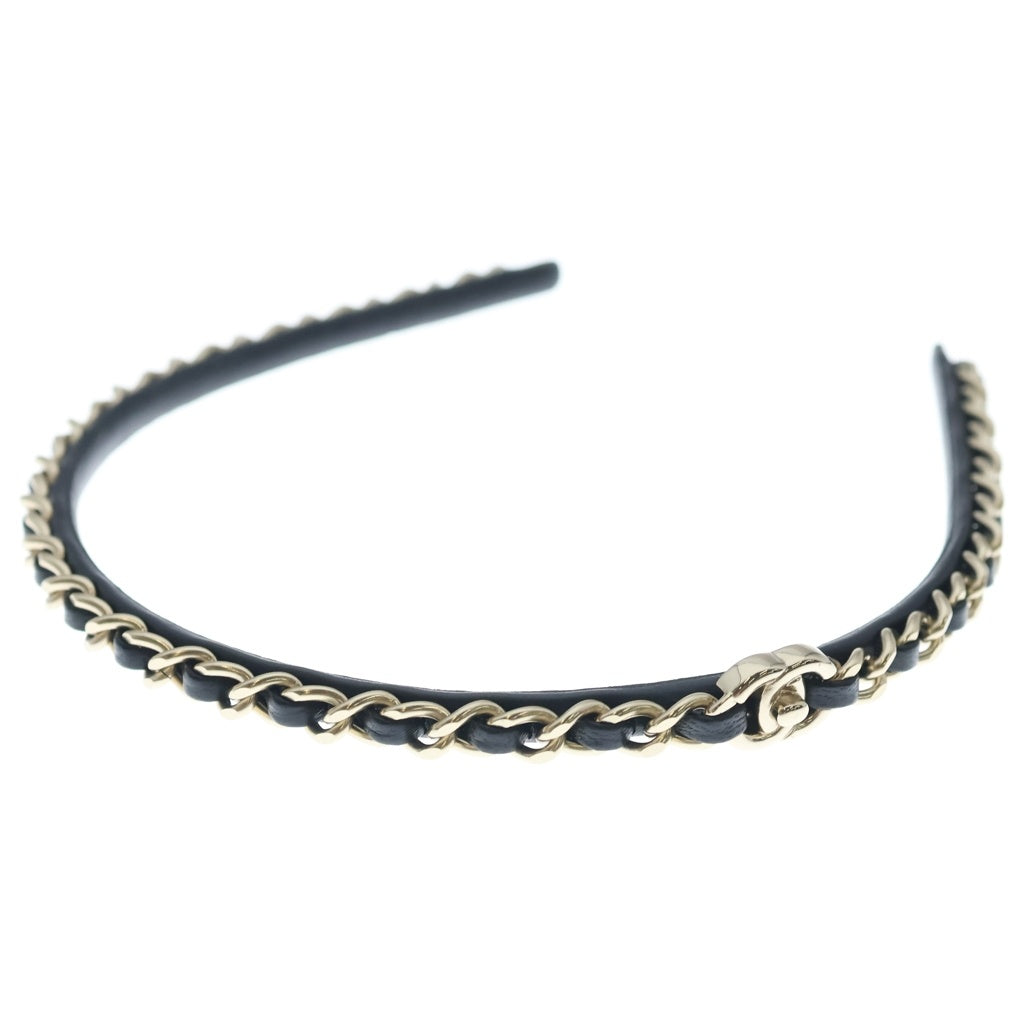 CHANEL(シャネル) CC Logo Headband ココマーク チェーン装飾 カチューシャ ヘアバンド B21 S レディース