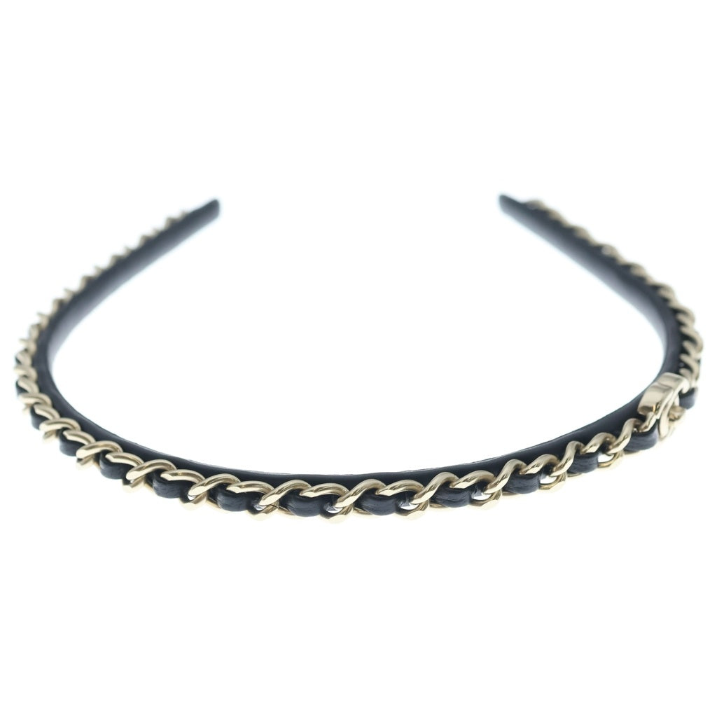 CHANEL(シャネル) CC Logo Headband ココマーク チェーン装飾 カチューシャ ヘアバンド B21 S レディース