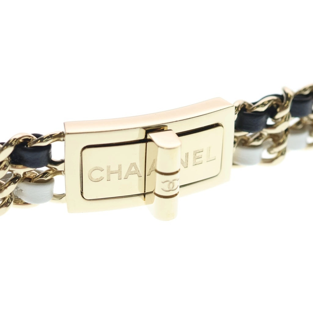 CHANEL(シャネル) ダブルチェーンベルト B22 A ゴールド/ホワイト/ブラック レディース