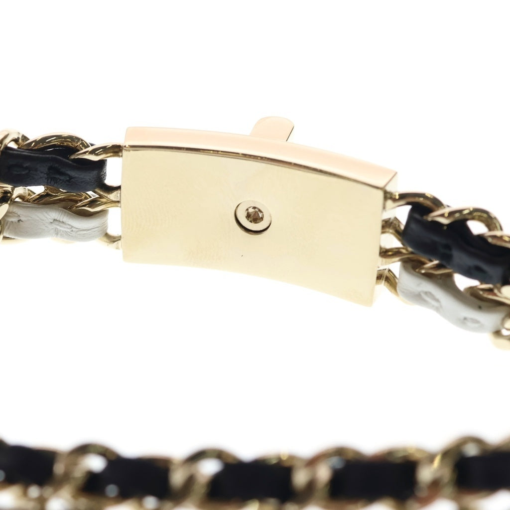 CHANEL(シャネル) ダブルチェーンベルト B22 A ゴールド/ホワイト/ブラック レディース