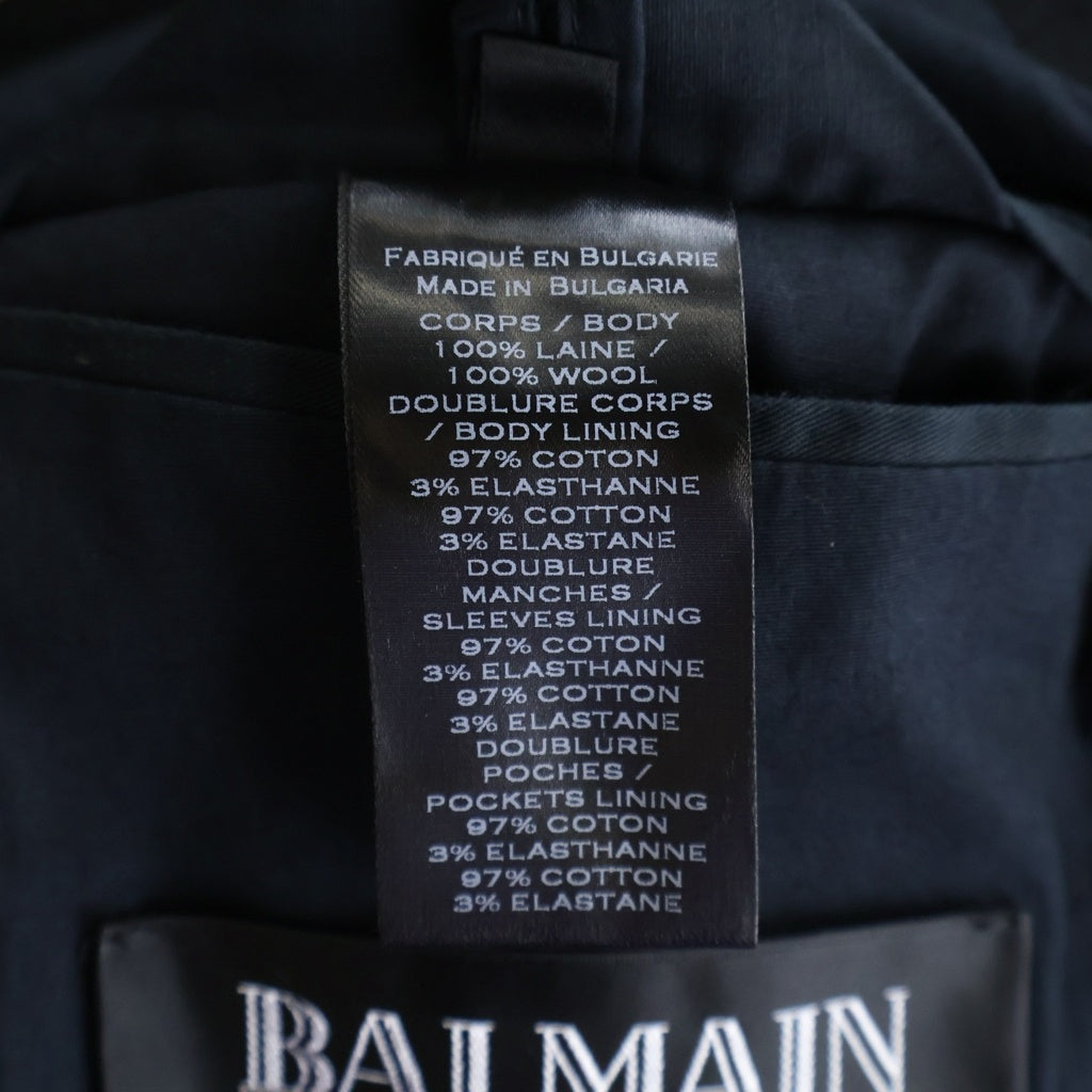 BALMAIN(バルマン) Wool Jacket W7H7746J071 金ボタン ウールジャケット ブラック
