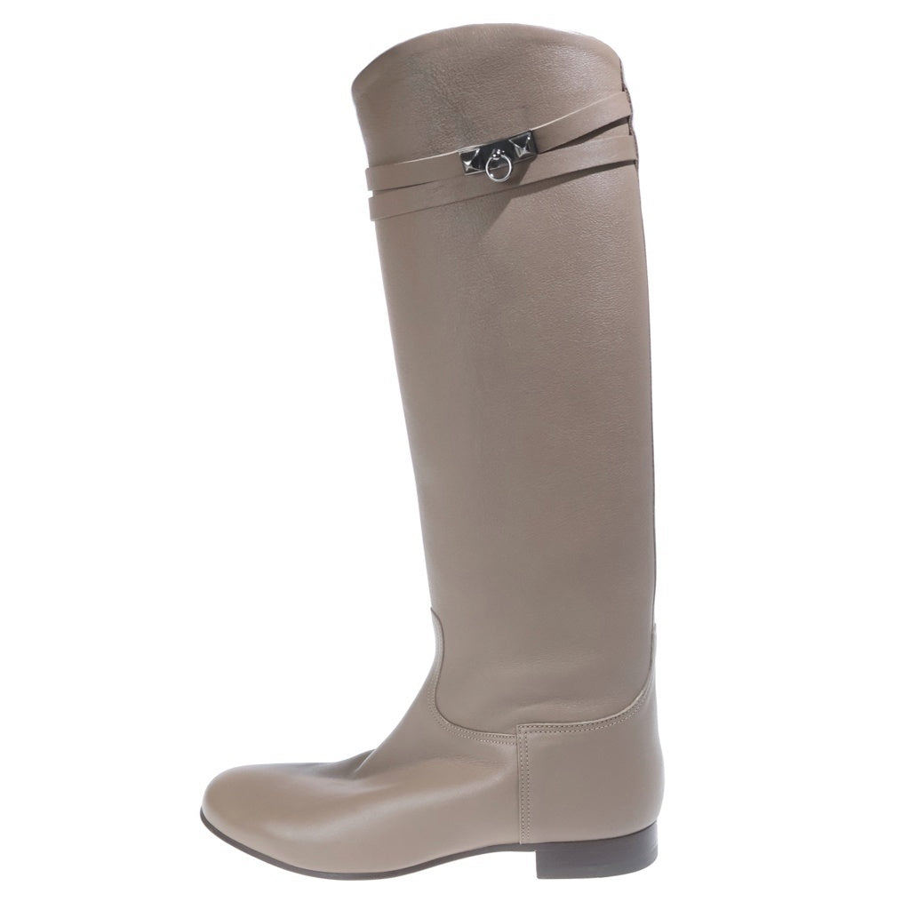 HERMES(エルメス) Collier de Chien boots コリエドシアン レザー ロングブーツ ベージュ レディース