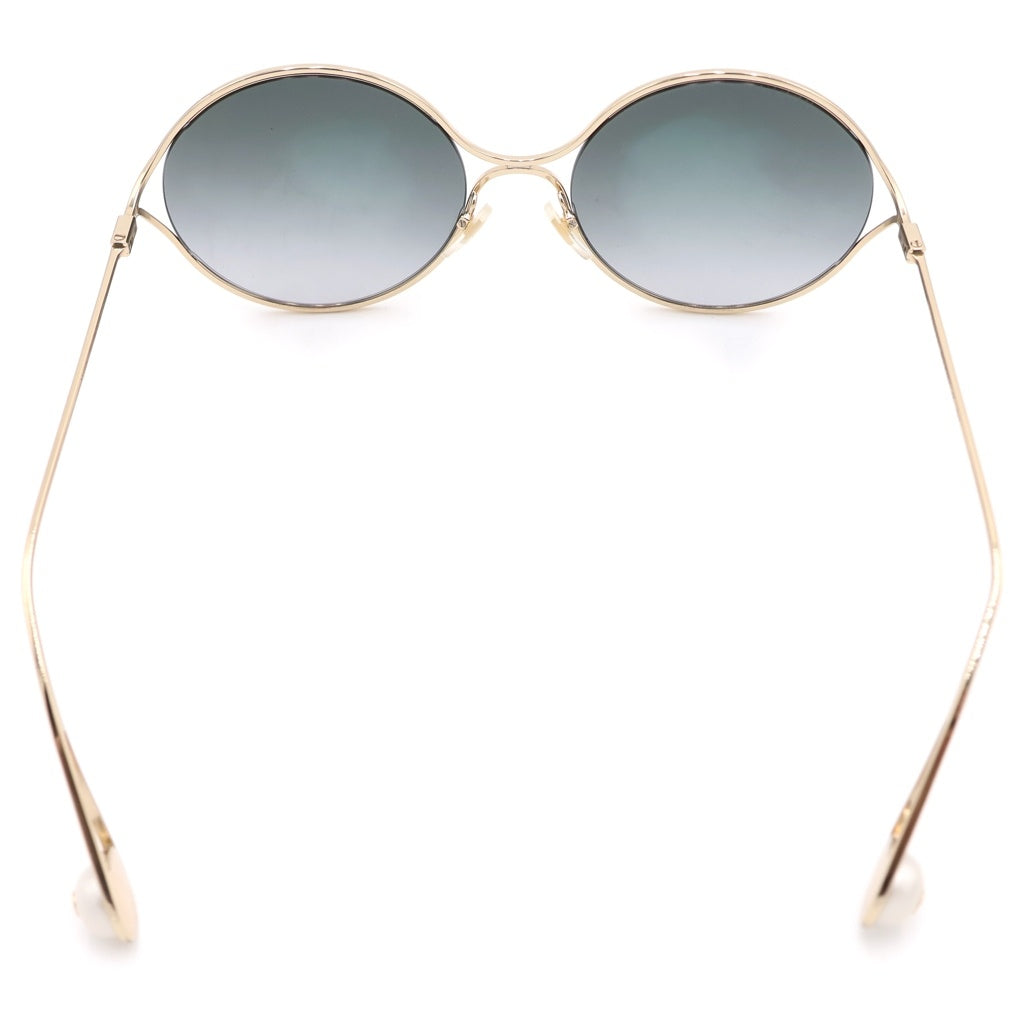 GUCCI(グッチ) GGロゴ フェイクパール アジアンフィット サングラス アイウェア GG0253S ゴールド/グレーグラデーション レディース