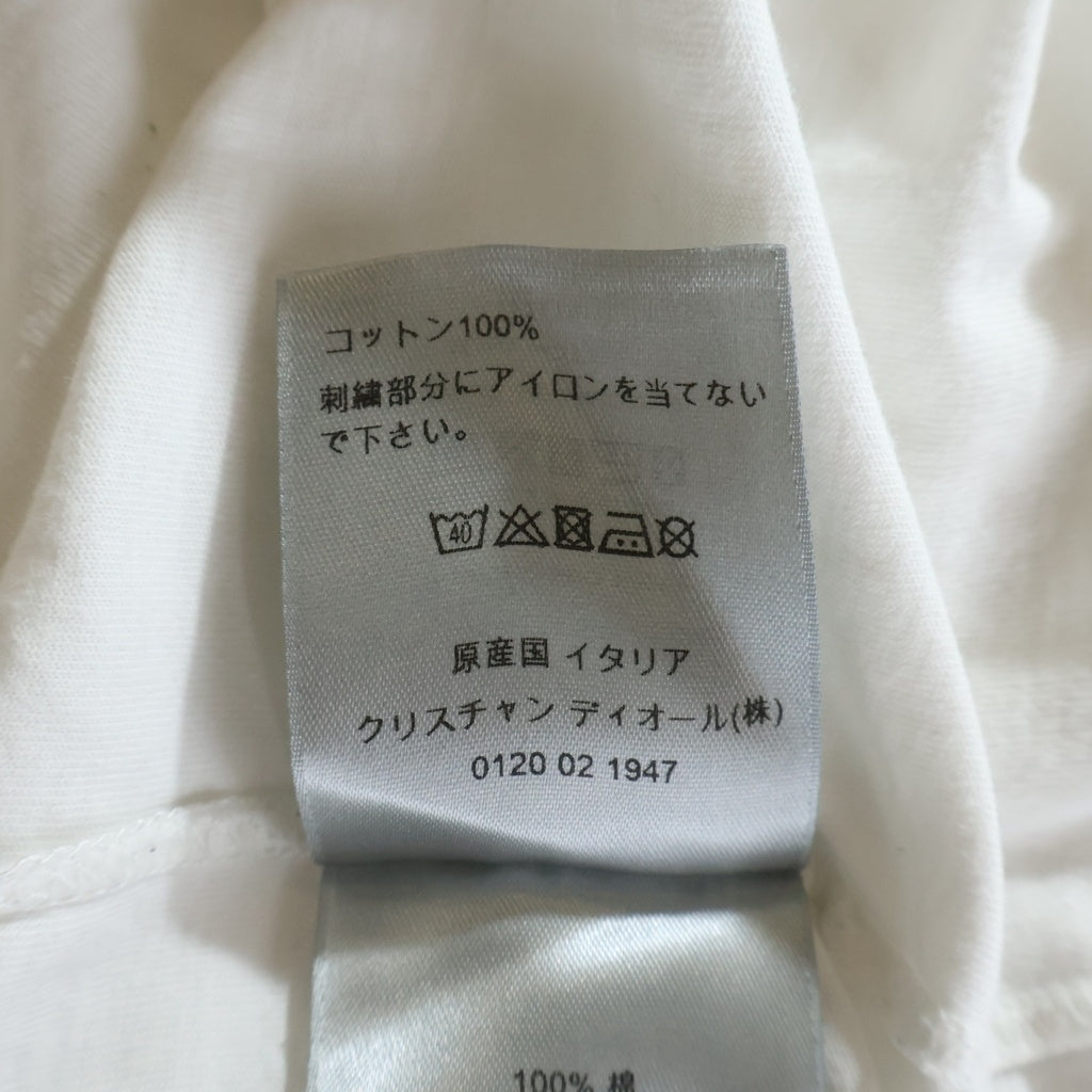 DIOR(ディオール) Logo Embroidered 733J603W2110 フロント刺繍 半袖Tシャツ カットソー ホワイト