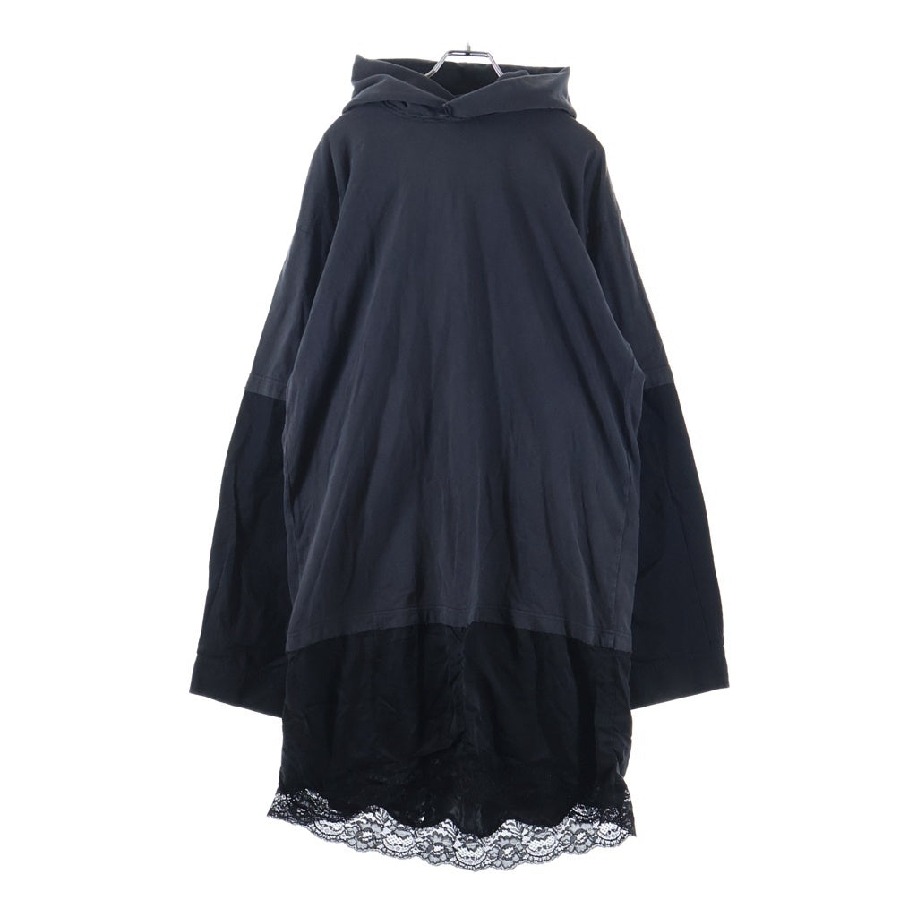BALENCIAGA(バレンシアガ) レースレイヤードパーカードレス 744728 TOVG6 ブラック レディース