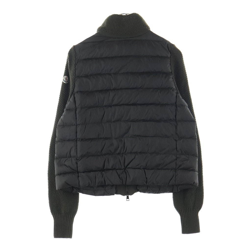MONCLER(モンクレール) MAGLIONE TRICOT CARDIGAN A20939453400 ニット切替 ダウンジャケット ブラウン/カーキ レディース
