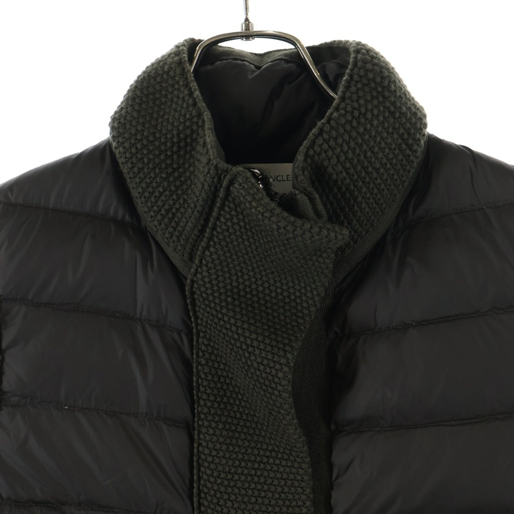 MONCLER(モンクレール) MAGLIONE TRICOT CARDIGAN A20939453400 ニット切替 ダウンジャケット ブラウン/カーキ レディース