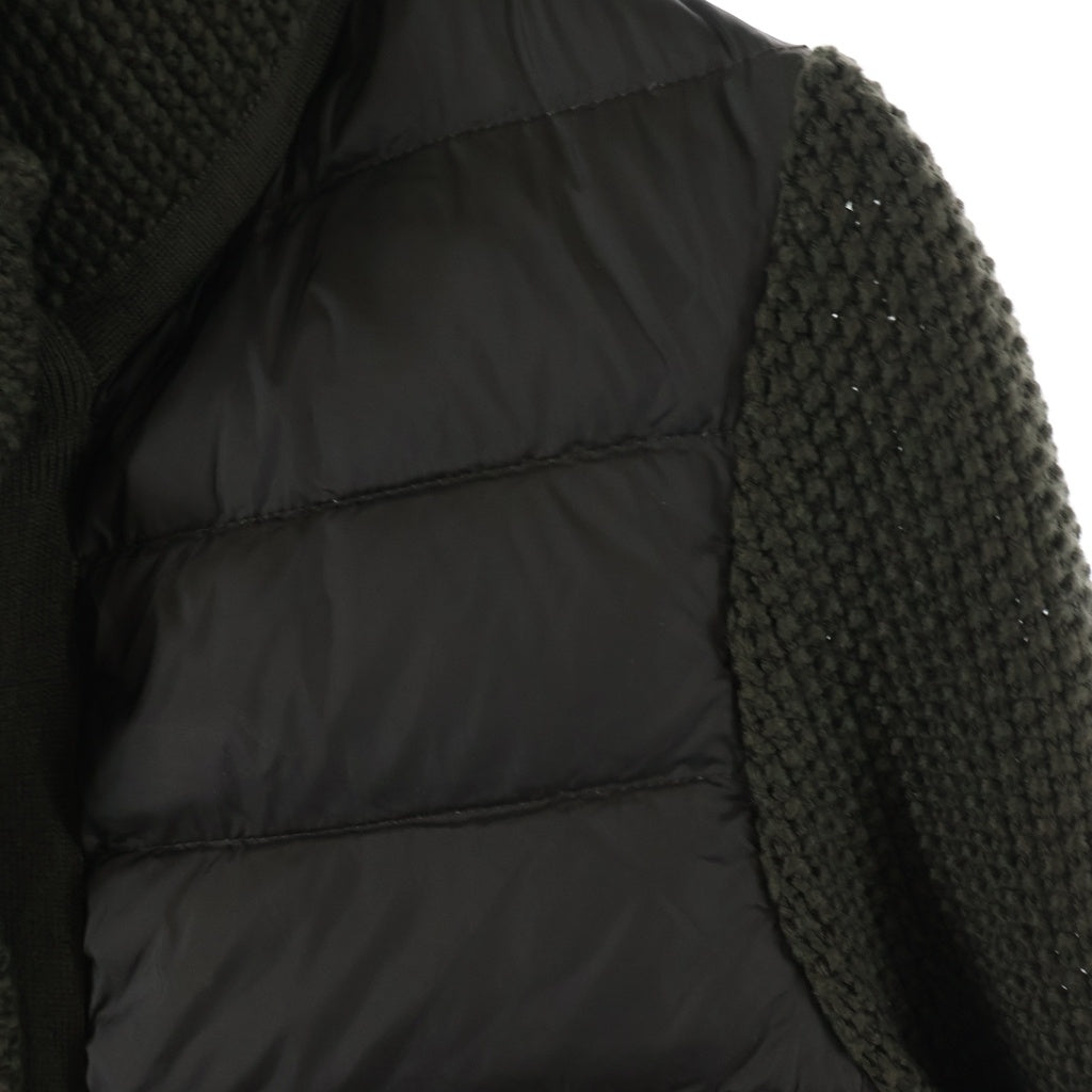 MONCLER(モンクレール) MAGLIONE TRICOT CARDIGAN A20939453400 ニット切替 ダウンジャケット ブラウン/カーキ レディース