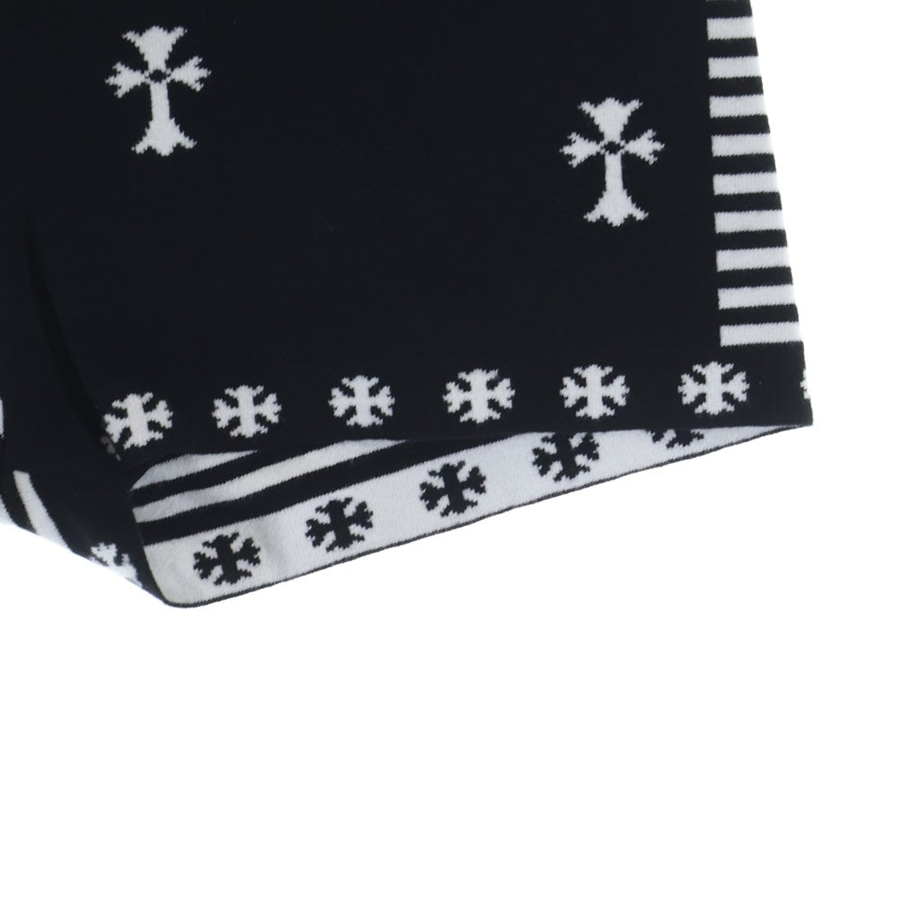 CHROME HEARTS(クロムハーツ) ショーツ クロス ニット地 ボーダー ブラック/ホワイト レディース