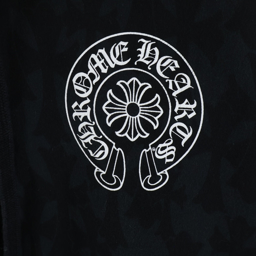 CHROME HEARTS(クロムハーツ) Graveyard Cemetery Cross Pullover Hoodie 総柄 グレイブヤード セメタリークロス パーカー フーディー ブラック
