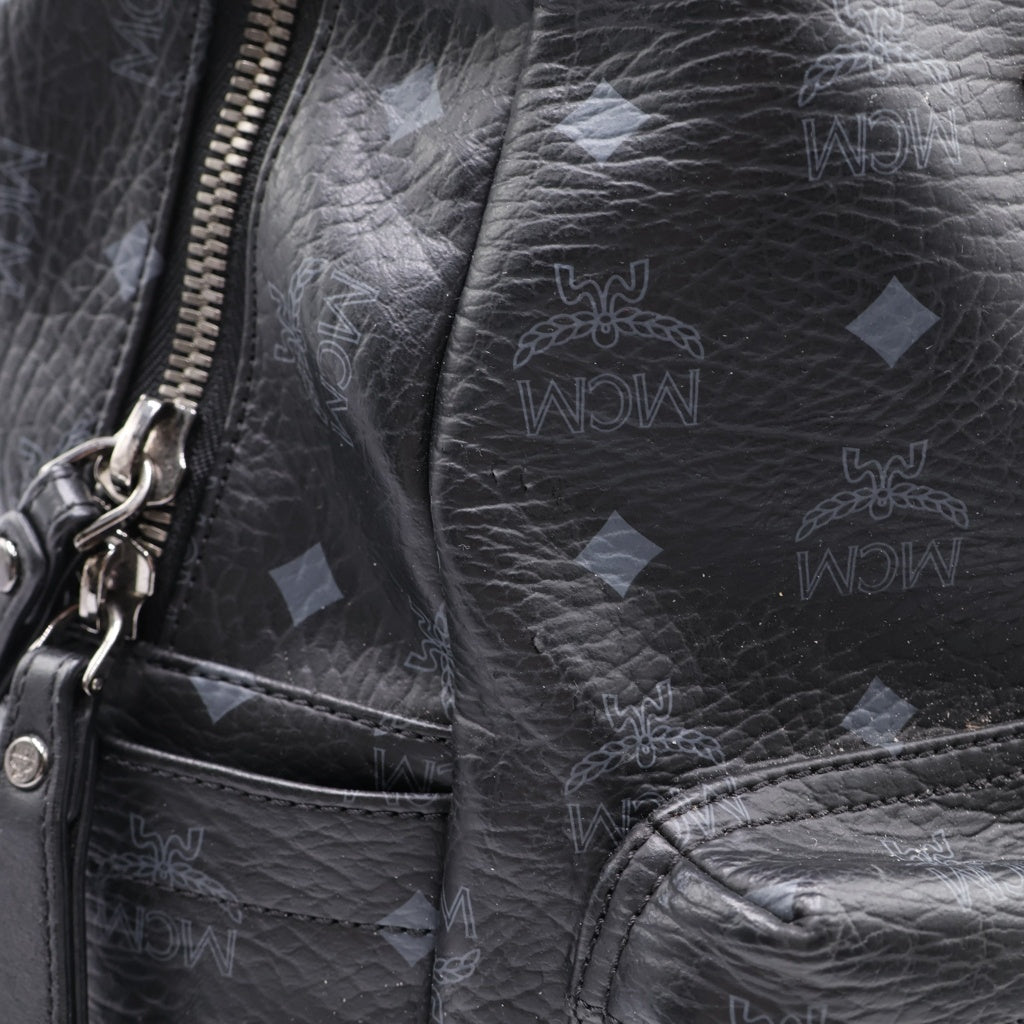 MCM(エム シー エム) スターク フロントスタッズ ヴィセトス モノグラム バックパック リュック ブラック レディース