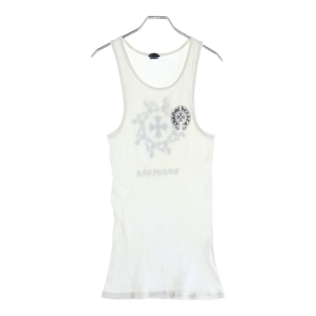 CHROME HEARTS(クロムハーツ) OLD S RIB TANK ホノルル限定 バックプリント タンクトップ ホワイト