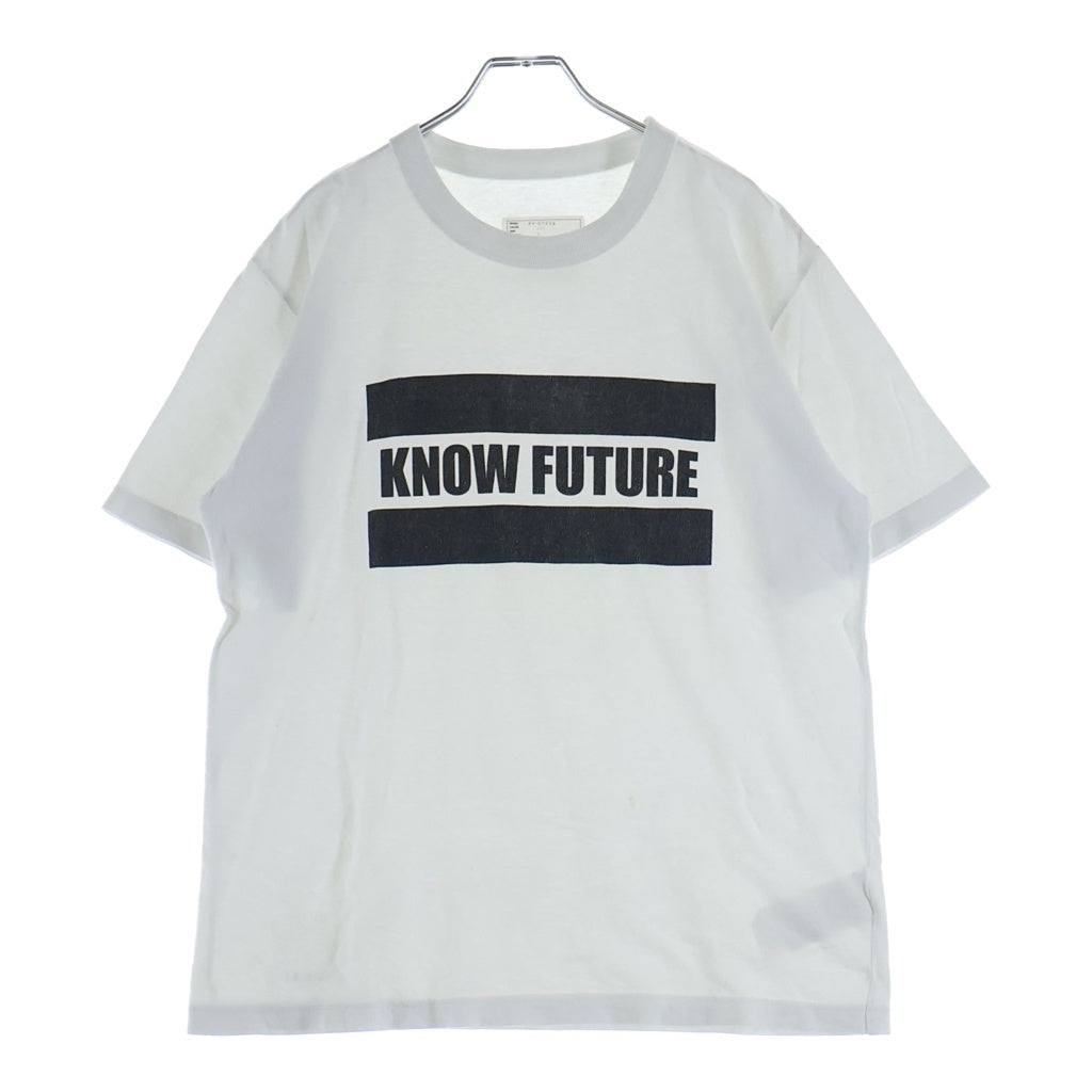 Sacai(サカイ) KNOW FUTURE プリント 半袖Tシャツ カットソー 24-0720S ホワイト