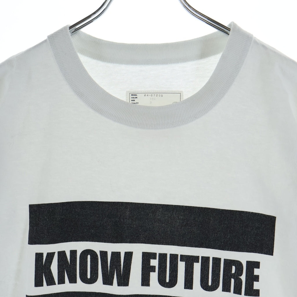 Sacai(サカイ) KNOW FUTURE プリント 半袖Tシャツ カットソー 24-0720S ホワイト
