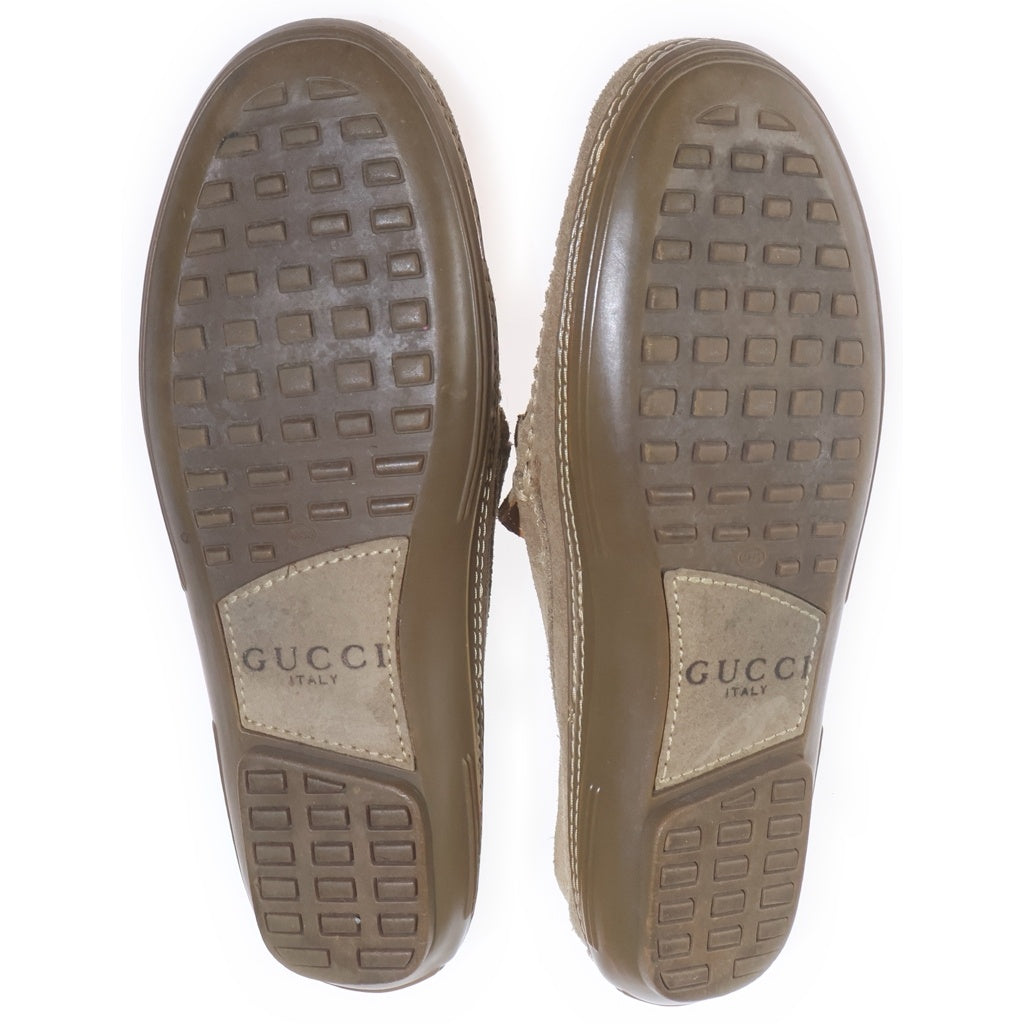 GUCCI(グッチ) スウェード ローファー シューズ ゴールド金具 1100208 ベージュ