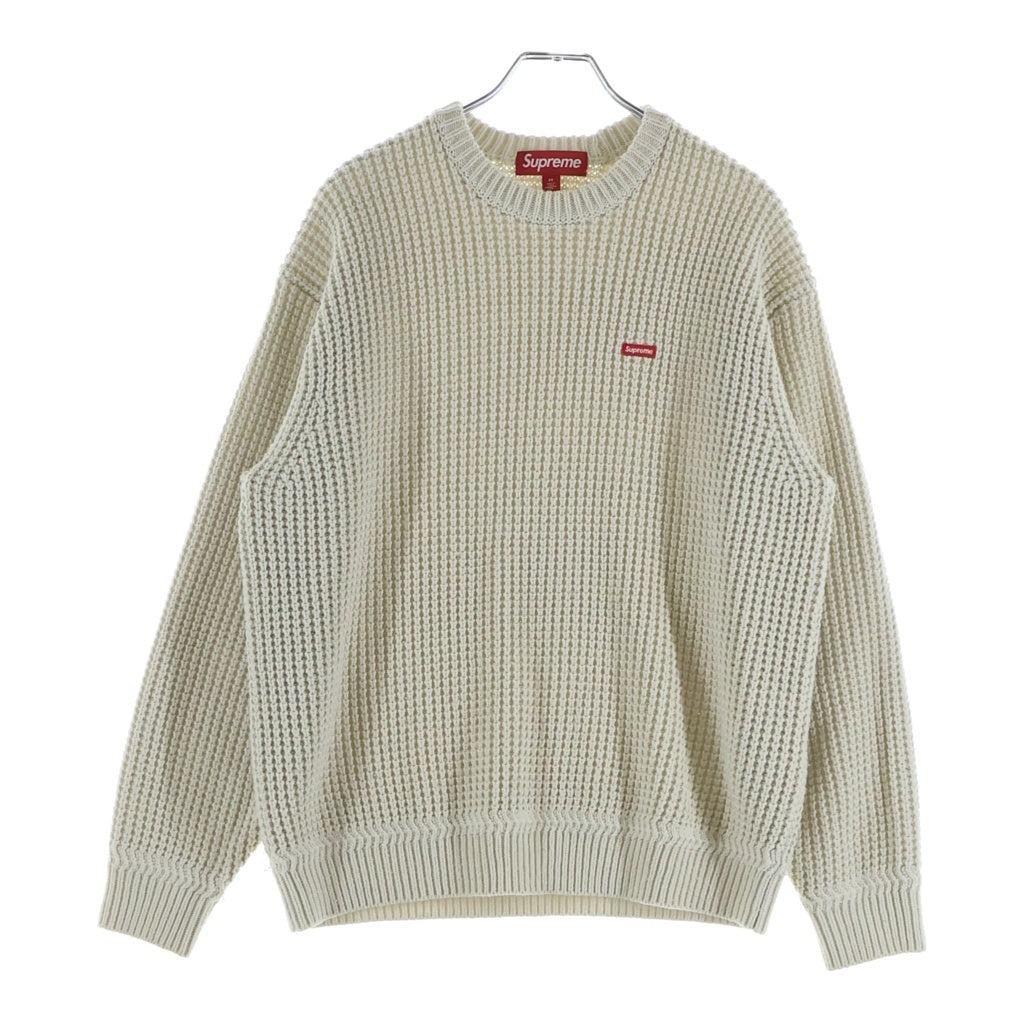 SUPREME(シュプリーム) 24AW Waffle Small Box Sweater ワッフル スモールボックスロゴ スウェット トレーナー ベージュ
