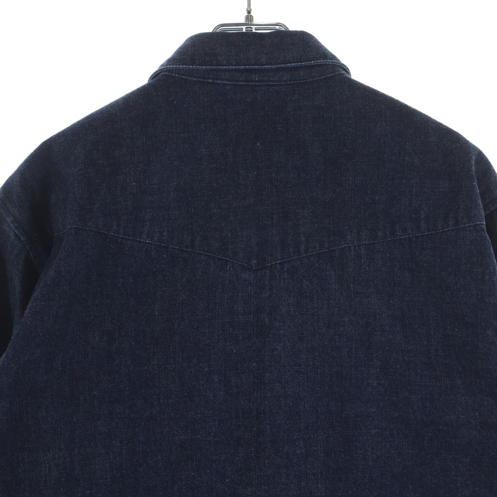 CHROME HEARTS(クロムハーツ) DENIM WESTERN デニムウエスタン 袖クロスパッチ クロスボタン デニム長袖シャツ JVP ネイビー インディゴ JVP