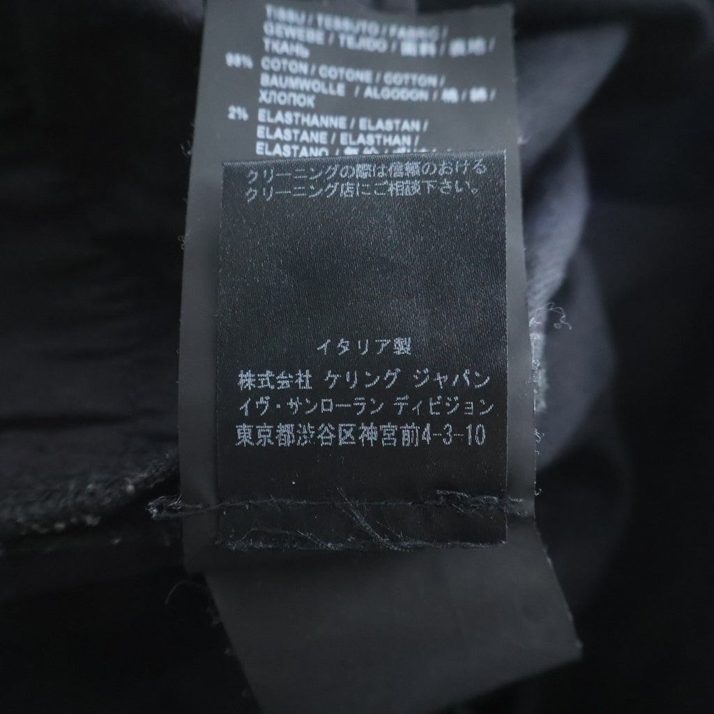 SAINT LAURENT PARIS(サンローランパリ) ユーズド加工 スキニーパンツ デニム ブラック D21 M/SK-MW W30 601478