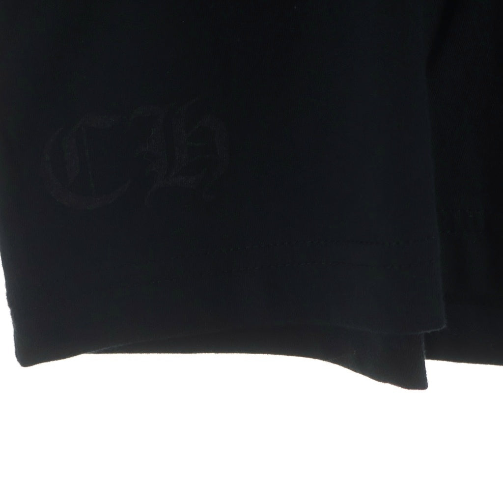 CHROME HEARTS(クロムハーツ) Floral Cross Horseshoe Long Sleeve Tee フローラルクロス ホースシュー ロングスリーブ Tシャツ ブラック/ネオンイエロー