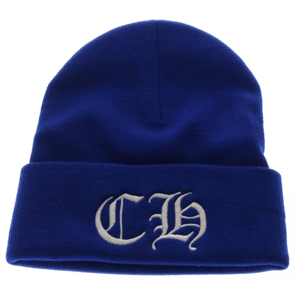CHROME HEARTS(クロムハーツ) WOOL WATCH CAP ウールワッチキャップ CH刺繍ビーニー 帽子 ブルー