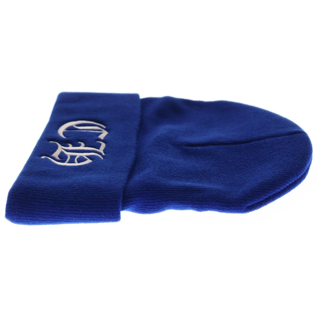 CHROME HEARTS(クロムハーツ) WOOL WATCH CAP ウールワッチキャップ CH刺繍ビーニー 帽子 ブルー