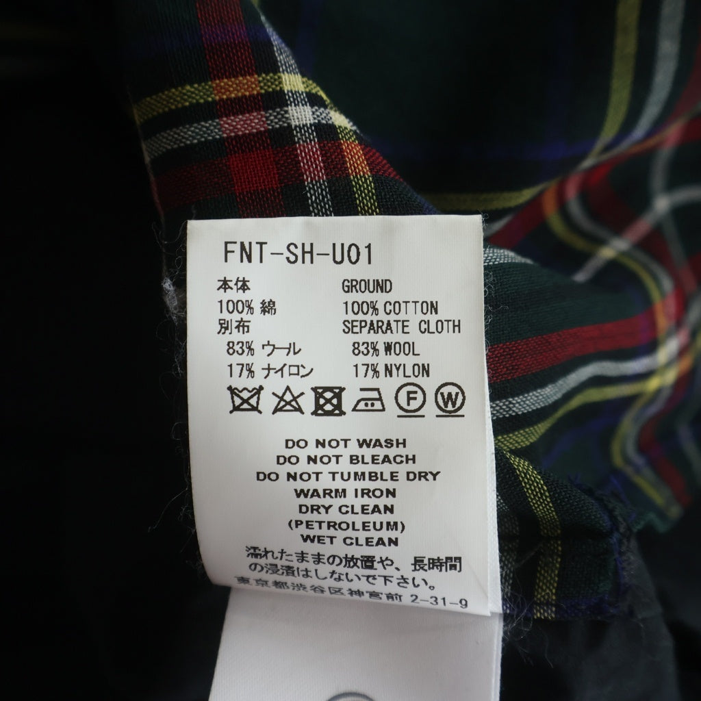 FACETASM(ファセッタズム) TARTAN CHECK BIG SHIRT タータン チェック ビッグ シャツ ドッキング長袖シャツ FNT-SH-U01