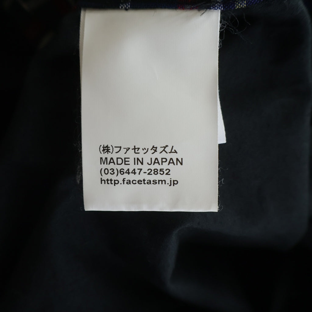 FACETASM(ファセッタズム) TARTAN CHECK BIG SHIRT タータン チェック ビッグ シャツ ドッキング長袖シャツ FNT-SH-U01