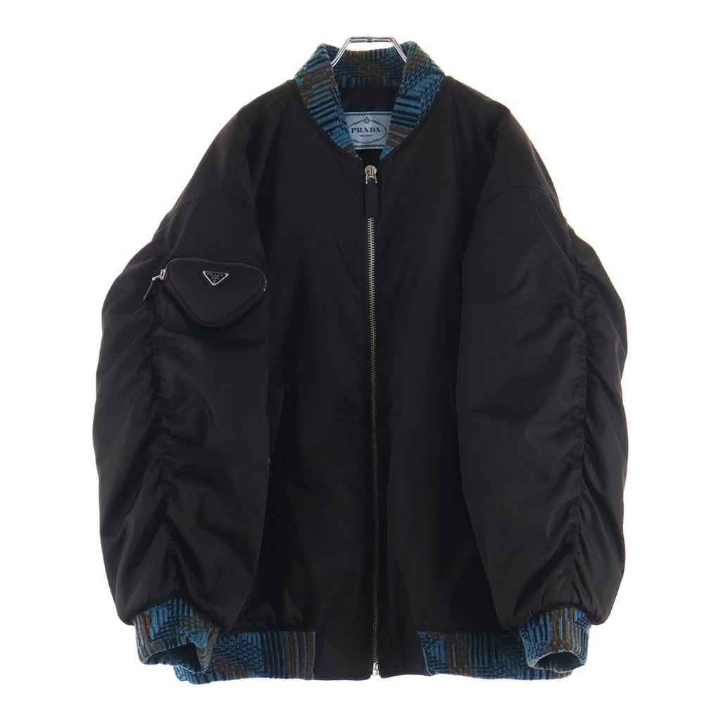 PRADA(プラダ) 21AW Re-Nylon Knit Bomber Jacket ブルゾン ジャケット ブラウン 29Y989