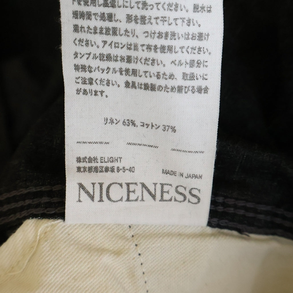 NICENESS(ナイスネス) Coogan NN-2105T17 クーガン シャンブレー ワークパンツ デニム ブラック NN-2105T17
