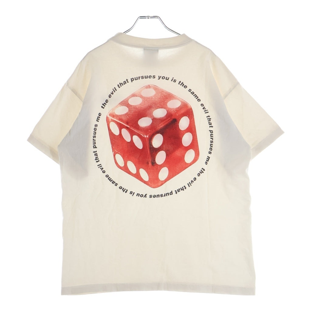 SAINT MICHAEL(セントマイケル) 23SS DICE TEE ダイスTシャツ 半袖カットソー Tシャツ サイコロ ホワイト SM-S23-0000-014
